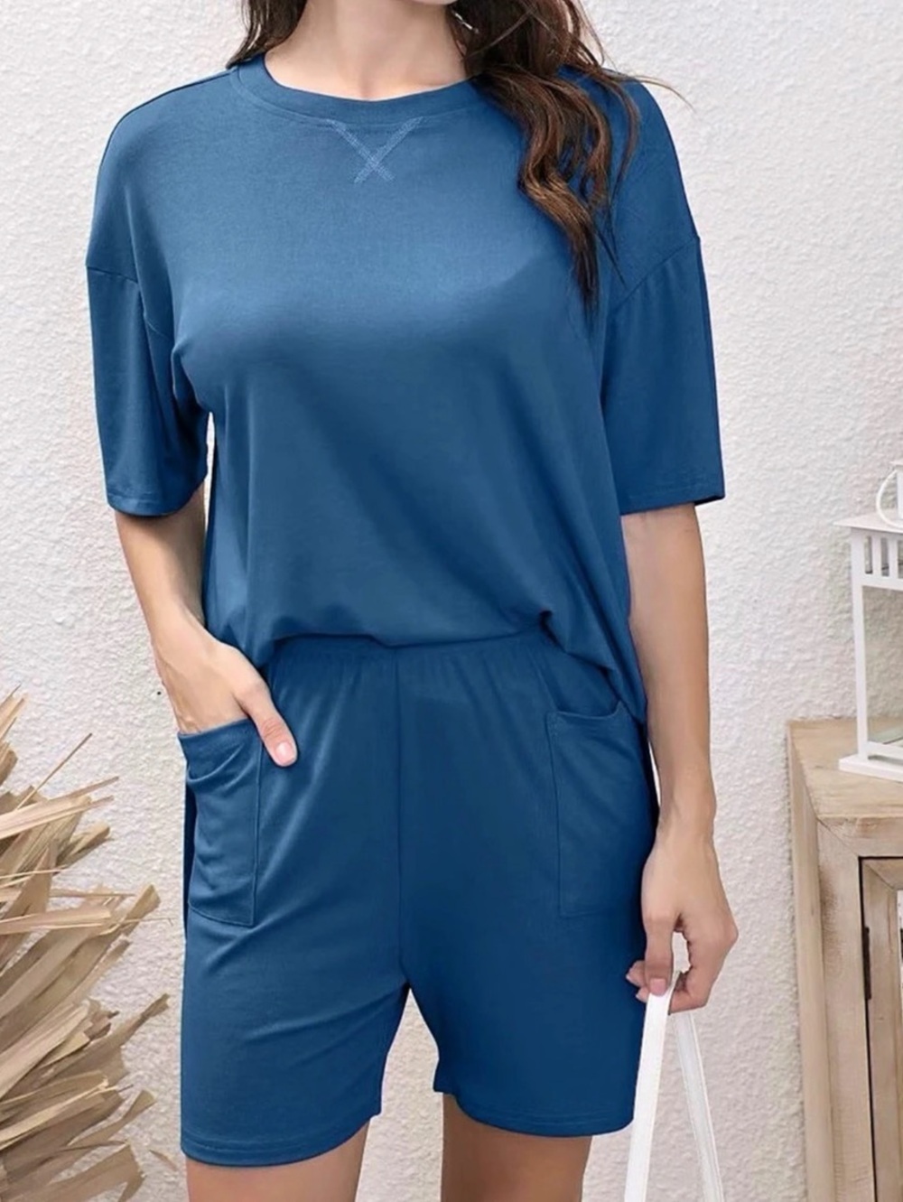 Blue Short Sleeve Lounge Set Like New 2XL